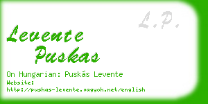 levente puskas business card